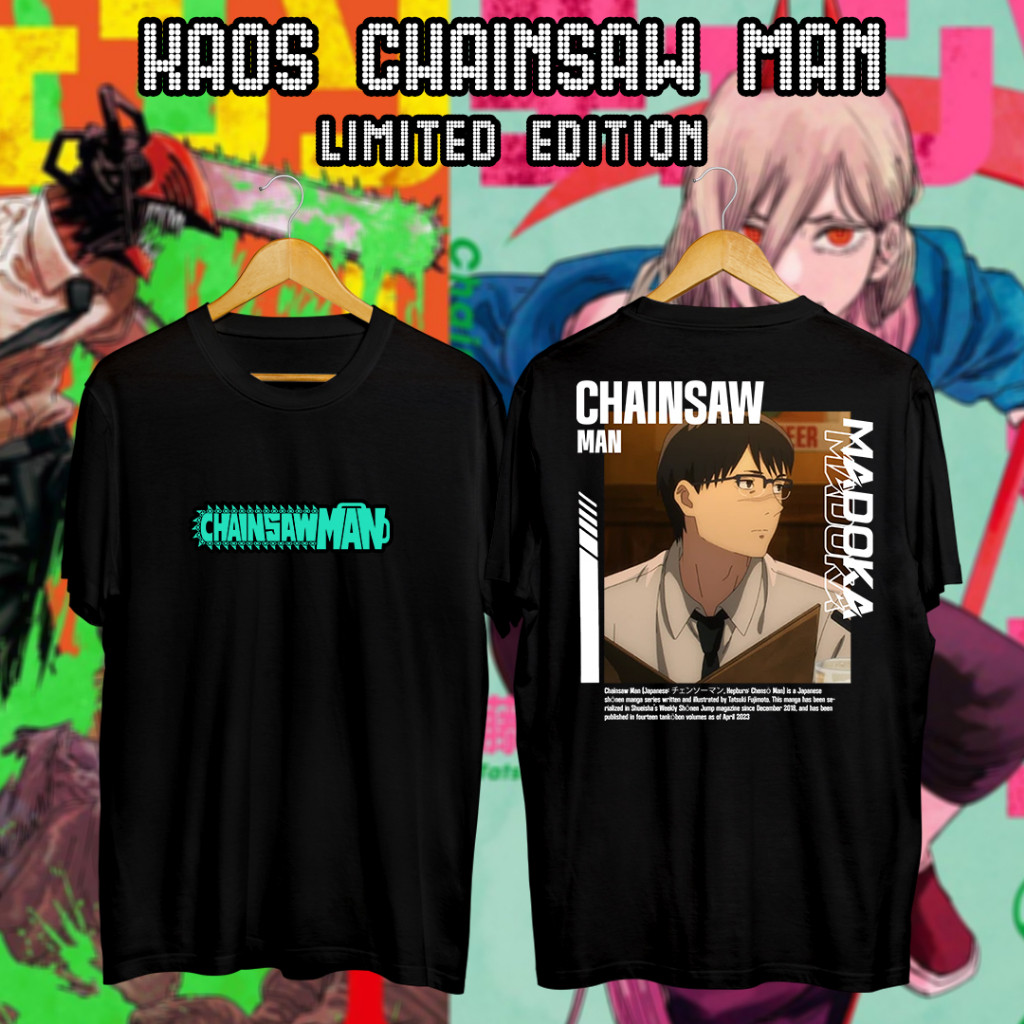 Housemith - KAOS ANIME CHAINSAW MAN TERBARU [ Madoka ] BAJU T-SHIRT CHAINSAW MAN  Chainsaw Man MAKIM