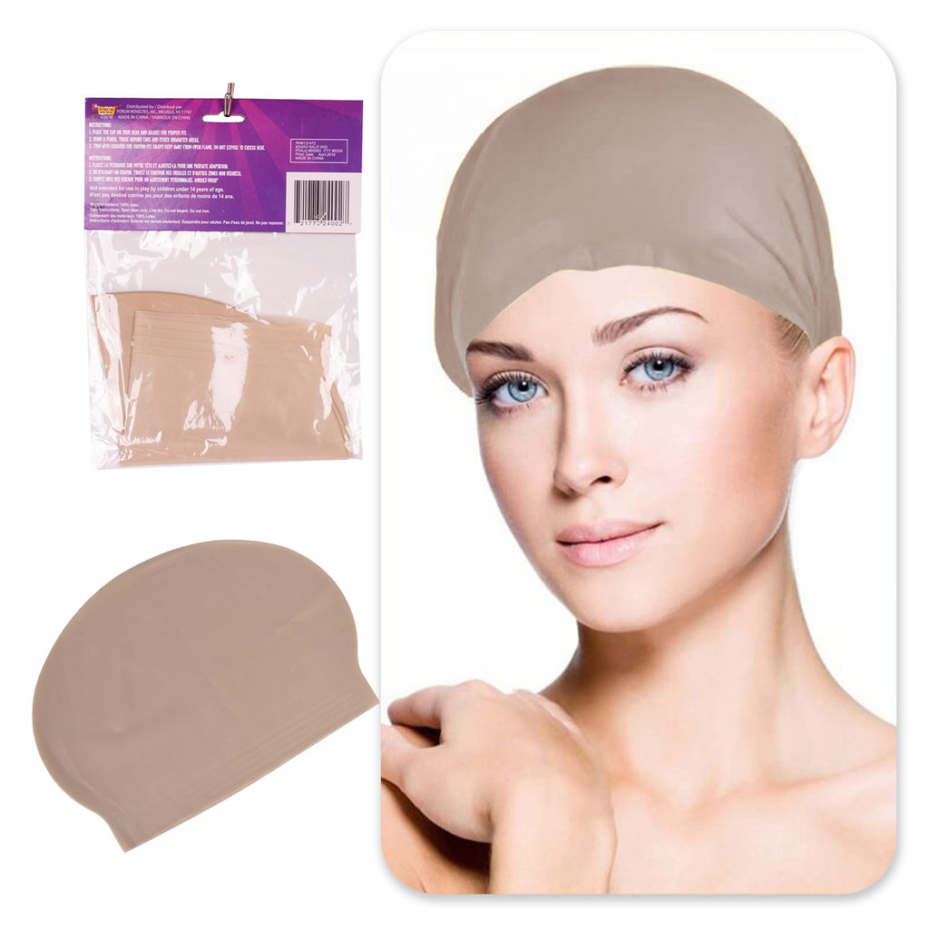 Bald Cap Untuk Makeup Kepala Botak Palsu Latex Bahan Rubber Kepala Botak Palsu / kepala botak cospla