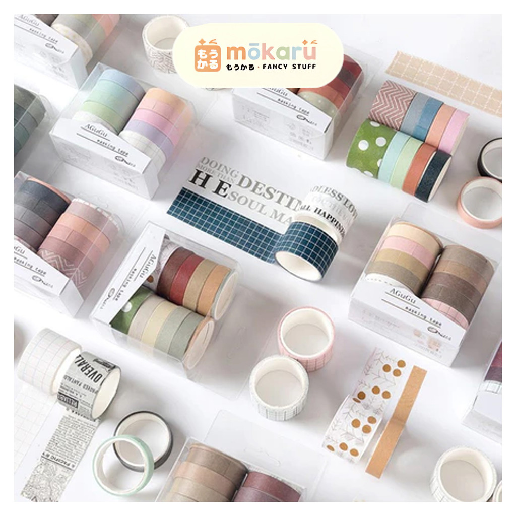 

Masking Tape Set 10pc Agugu Style / Isolasi Kertas Motif Dekorasi Lucu Unik Murah