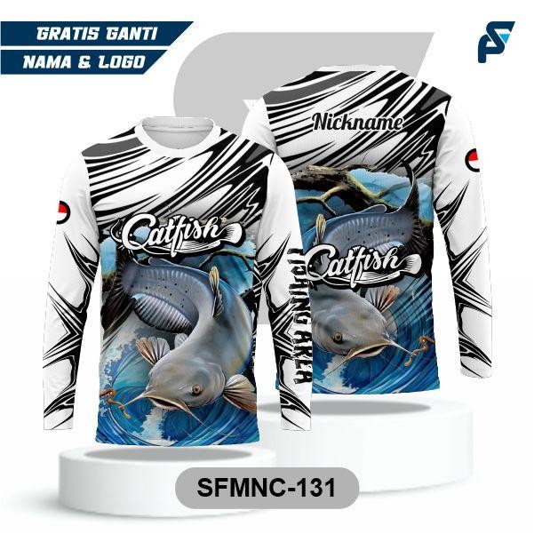 Baju Mancing Full Printing Dan Sublime  Ikan Lele Gratis ganti/pasang logo kalian Berpori Anti Air S
