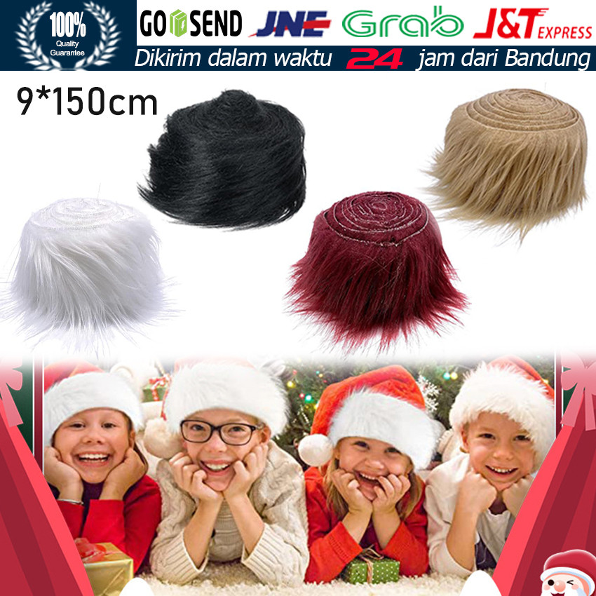 Kain Bulu Lembut Rasfur Korea / Meteran Bulu Panjang untuk Boneka Cosplay / Bahan Kumis Jenggot Pals