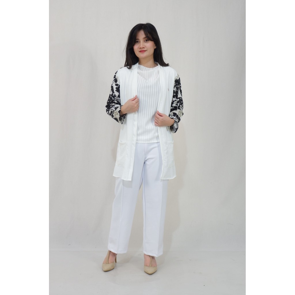 OUTER DANDELION BAHAN FLOW MOTIF BUNGA/ CARDIGAN MOTIF BUNGA AYUNDA /BULU OUTER