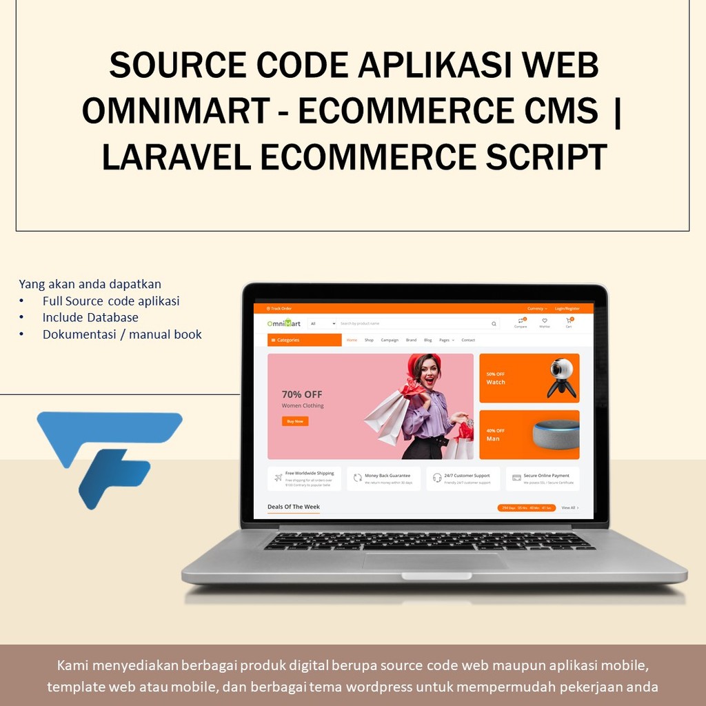 SOURCE CODE APLIKASI WEB OMNIMART - ECOMMERCE CMS | LARAVEL ECOMMERCE SCRIPT