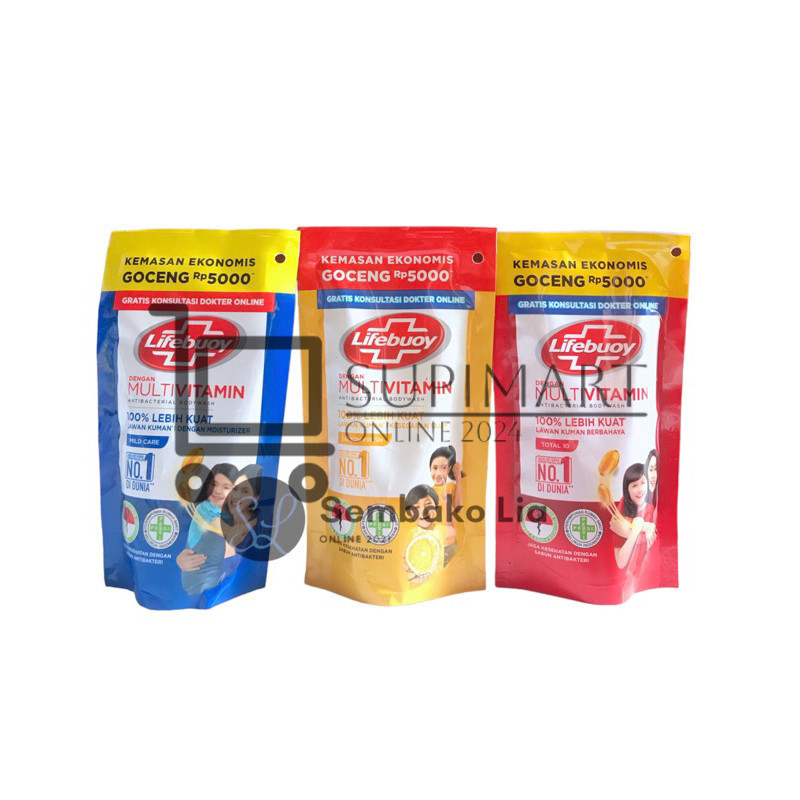 Lifebuoy Sabun Cair 2in1 Anti Bacterial Hand & Body Wash Kemasan Goceng 90ml