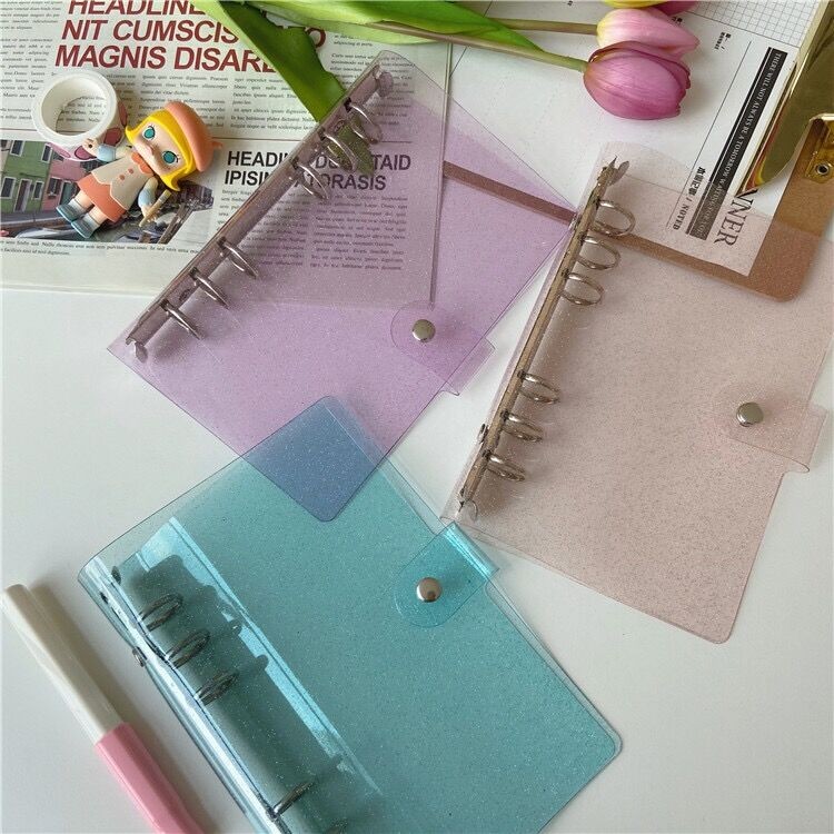 

A7/A6/A5 Glittlery Bling Bling Binder Notebook Cover Diary Agenda Planner Paper Cover School Stationery