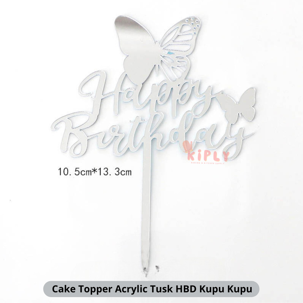 

Cake Topper Acrylic HBD Kupu Kupu/Topper Kue Desain Ulang Tahun/Dekorasi Pesta Ulang Tahun