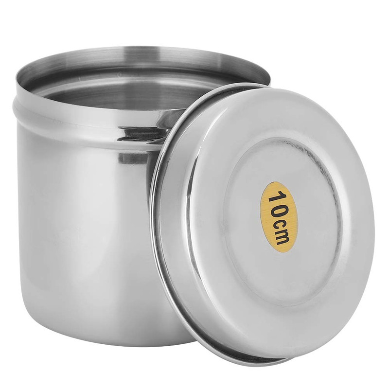 Tempat Kapas Tampon Steril Stainles Stel 304 Dressing Jar Medis Dental Tempat Wadah