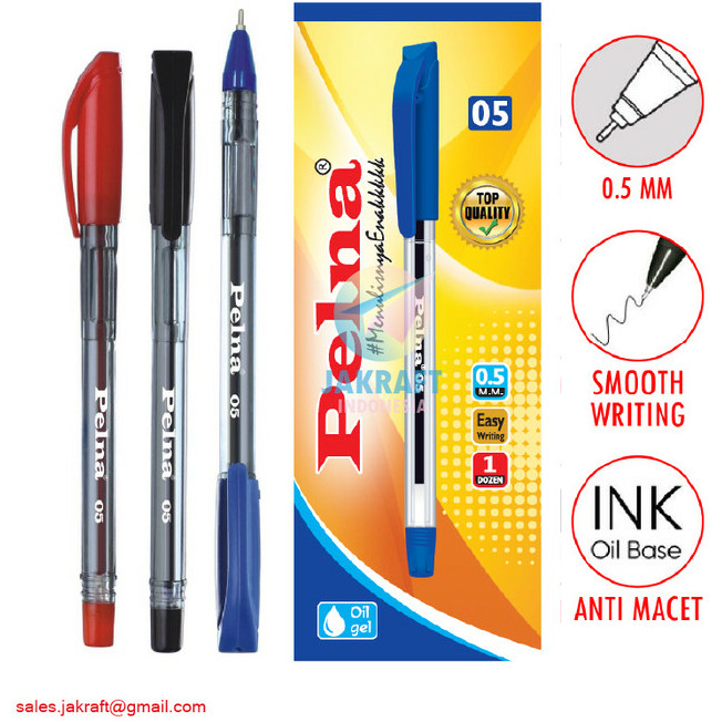 

Pen Pelna 05 0.5mm Blue @12 Pcs