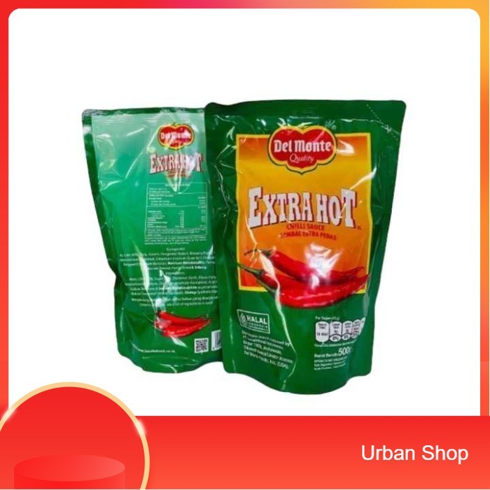 

Saus Delmonte Tomat Extra Hot 500gr / Sauce ketchup xtra pedas Pouch 500 gr - XTRA HOT