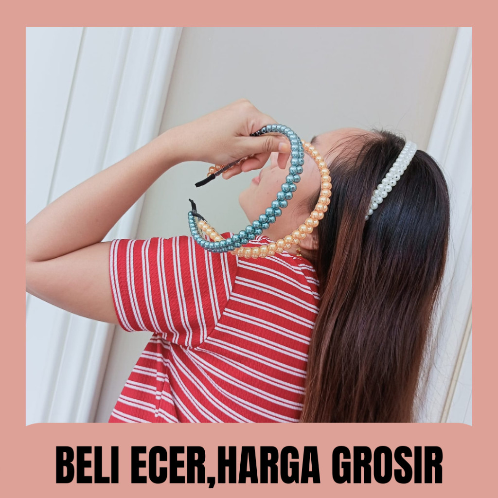 Cod Bando Aksen Mutiara Gaya Korea / Aksesoris Rambut Wanita Pearl / BANDO RAMBUT BANDO MUTIARA BAND