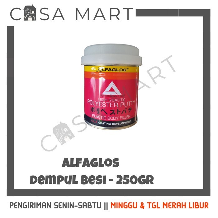 ALFAGLOS Dempul 250gr / Dempul Kayu Mobil Besi