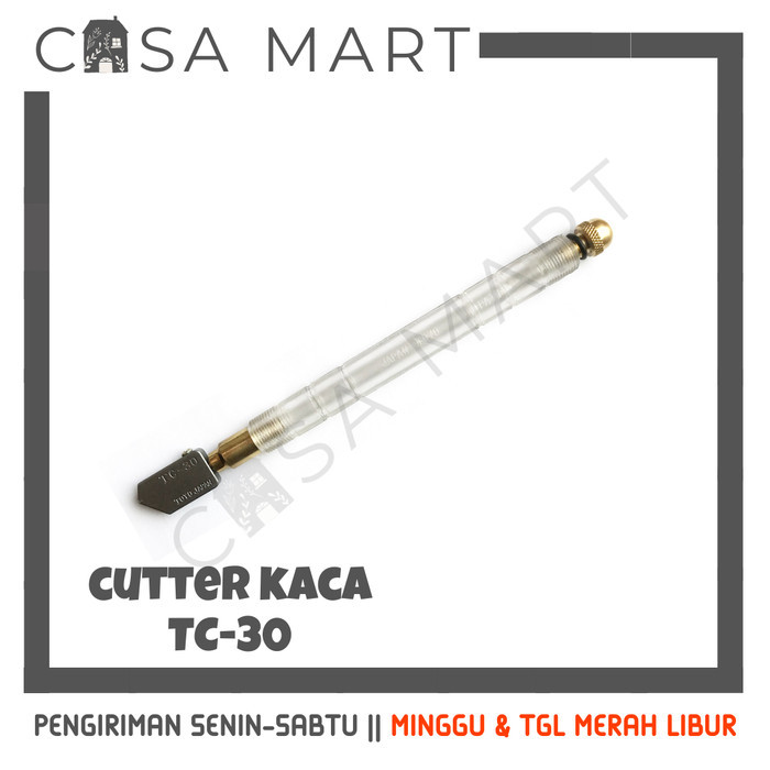 

Alat Pisau Pemotong Kaca Oil Glass Cutter TOYO TC 30 TC-30 TC30