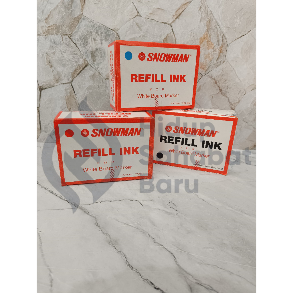 

SATUAN ( 1 BIJI ) Refill Isi Ulang Tinta Spidol Whiteboard Papan Tulis Snowman