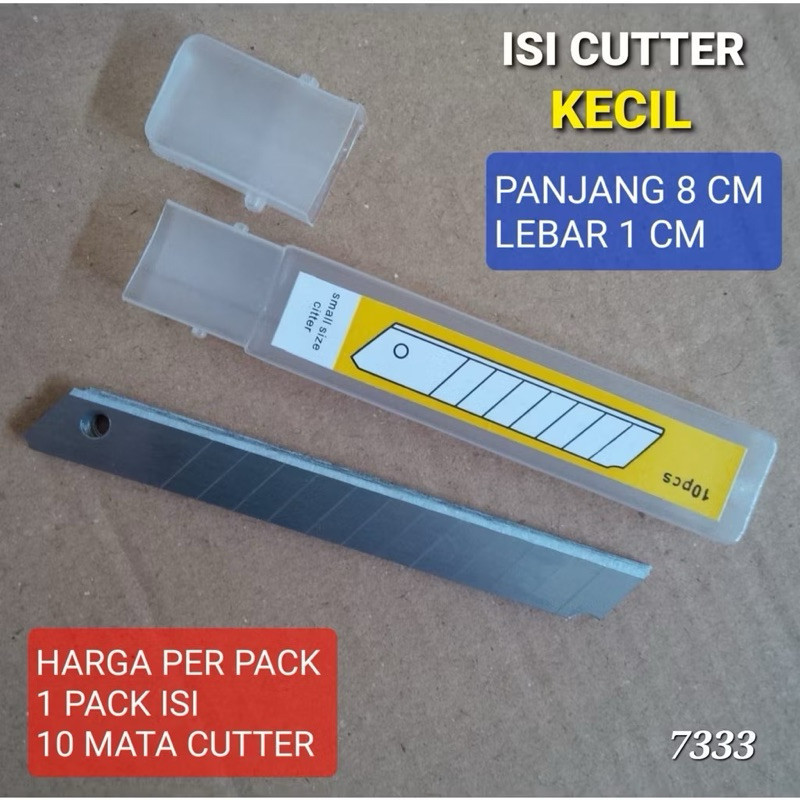 

(MGS) Isi Cutter Kecil super tajam (Harga Per Pack - isi 10 Mata Pisau)