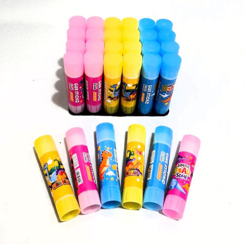 

(GTT) Glue Stick Fancy Kecil 10 gr / Lem Stik Putar Murah / Lem Kertas Karakter Kartun Anak Anak