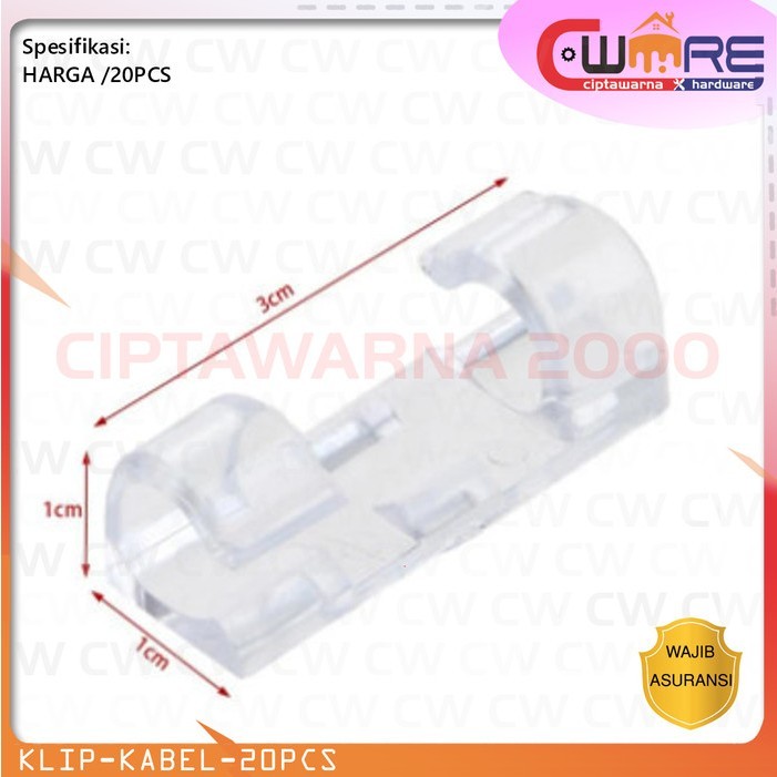

Klip Penjepit Pengikat Kabel ada Double Tape Untuk Merapikan Kabel cw2h