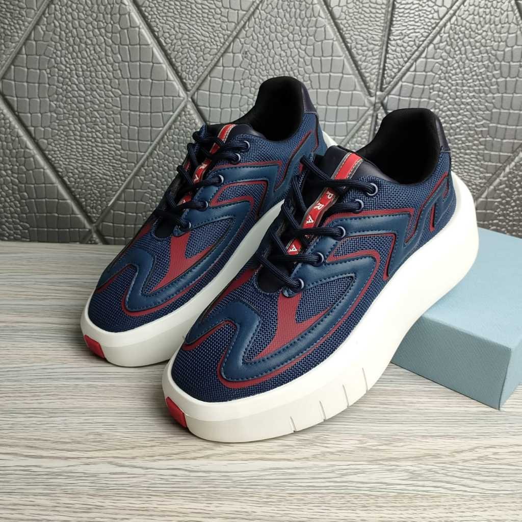 101031 sepatu kanvas import sneaker Prada cowok branded men shoes run away new ediiton