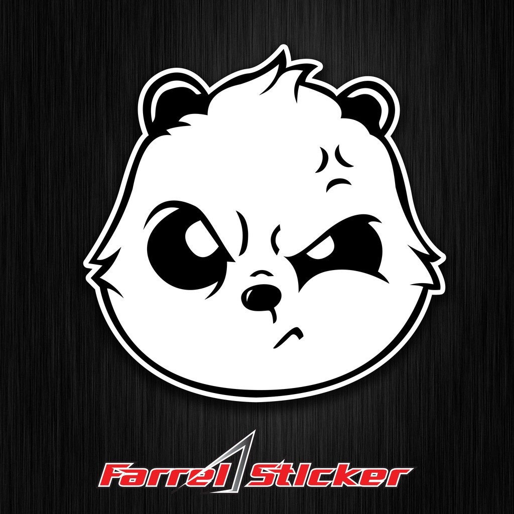 

Sticker Printcut Panda Stiker Kepala Panda 7CM