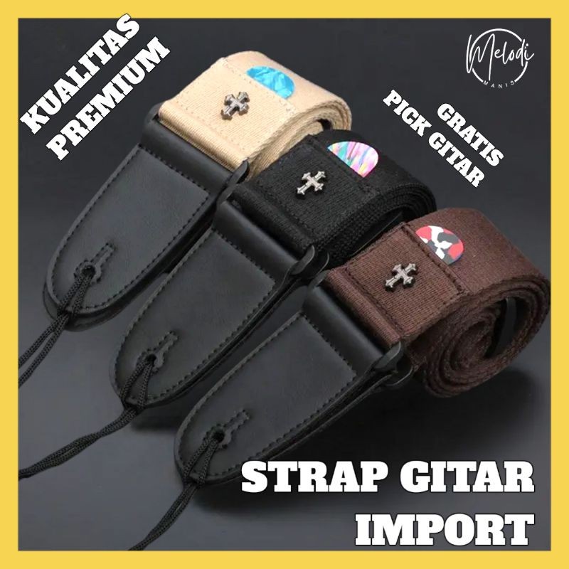 Strap gitar akustik  strap gitar listrik  strap gitar bas STRAP PLUSi import 100% ori