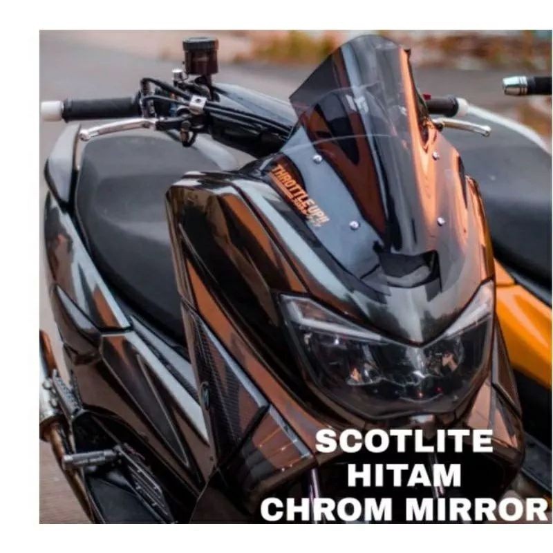Sticker Skotlite Hitam Crome Skotlet Black Krom Motor Hitam Scotlet Hitam Metalik crome mirror gloss