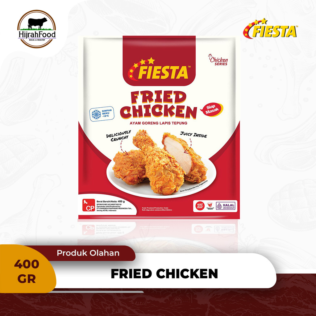 

Fiesta Fried Chicken Ayam Goreng Lapis Tepung Frozen Siap Masak 400 gram