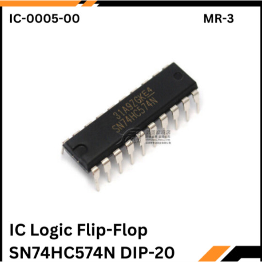 IC Logic Flip-Flop SN74HC574N DIP-20 / IC SN74HC574N 74HC574N DIP-20 ORIGINAL IC LOGIC FLIP FLOP 74H