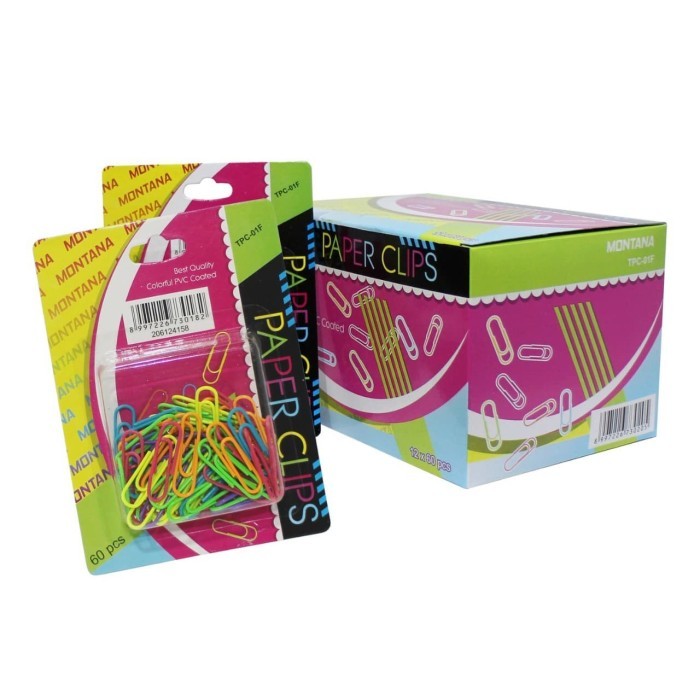 

MONTANA Paper Clip 23 mm 1 Box besar Klip Penjepit Kertas TPC-01F