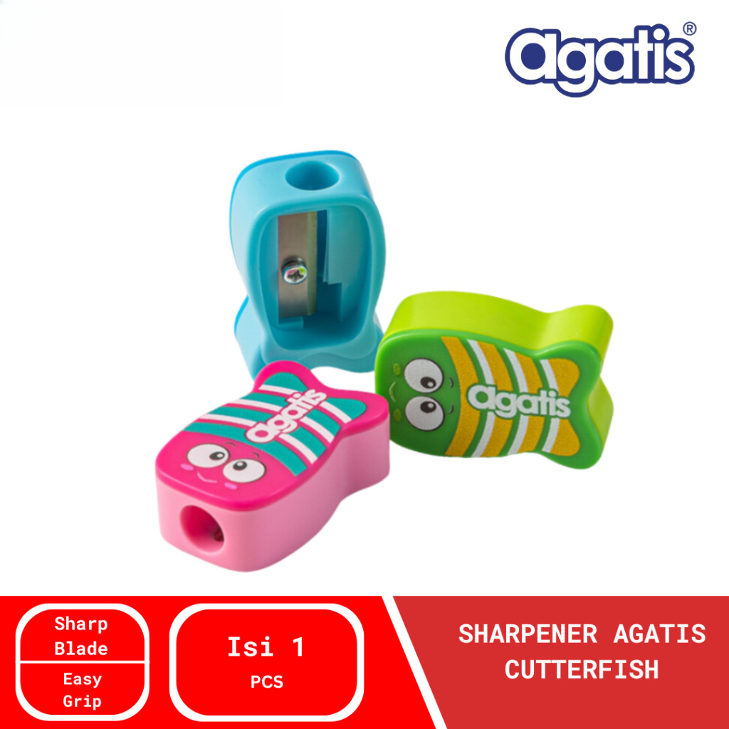 

Rautan / Sharpener Agatis Single Hole Cutter Fish Pcs - AGATIS Rautan Pensil CutterFish Warna