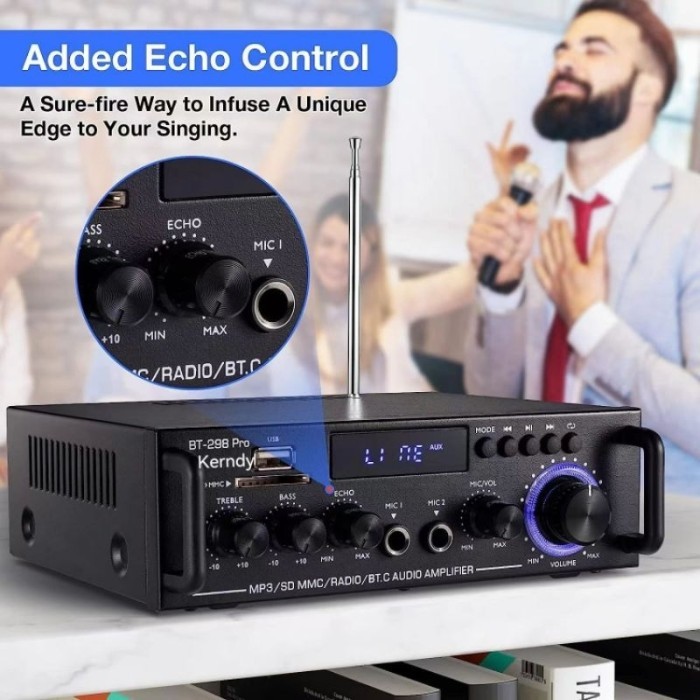 Amplifier Karaoke Bluetooth Power Amplifier 298 PRO
