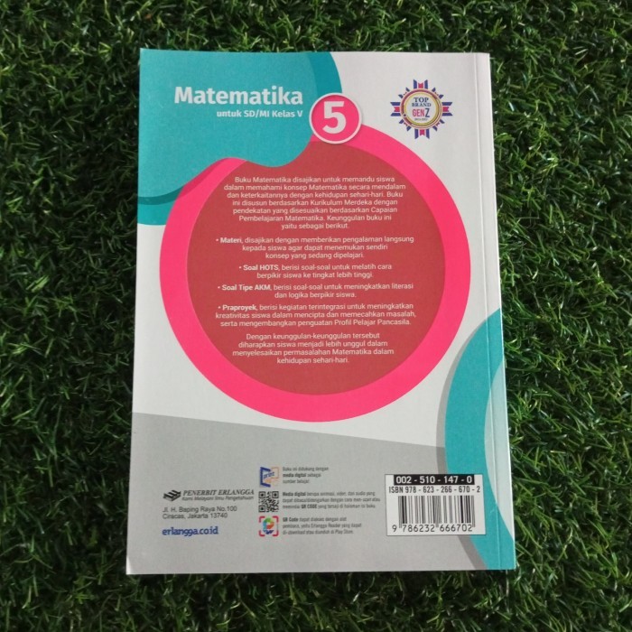 BUKU KURIKULUM MERDEKA SD KELAS 5 MATEMATIKA ERLANGGA..