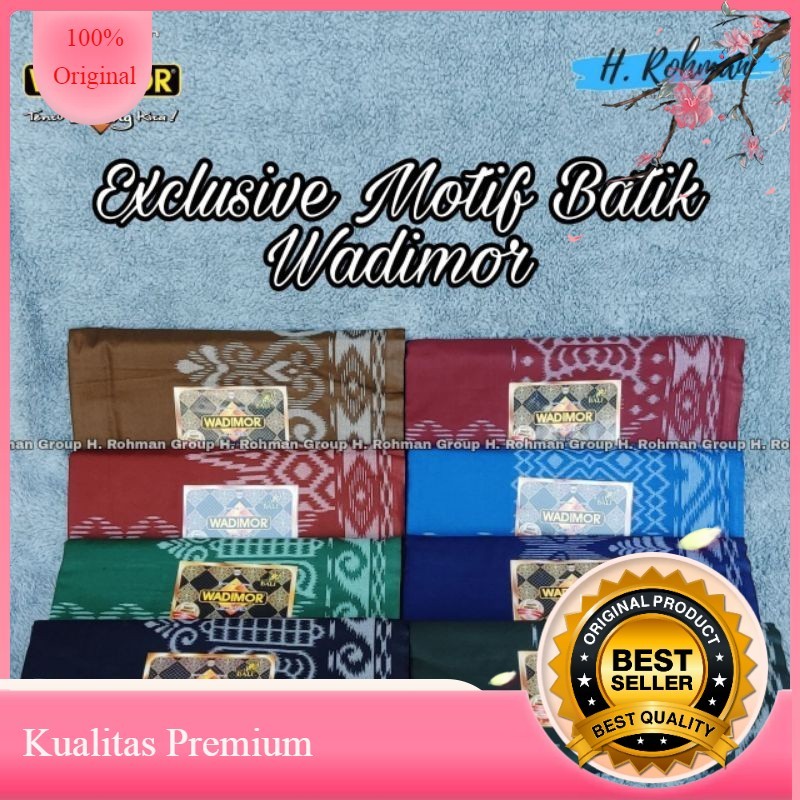 Sarung Tenun Wadimor Motif Batik Bali Ori Terbaru Pria Dewasa