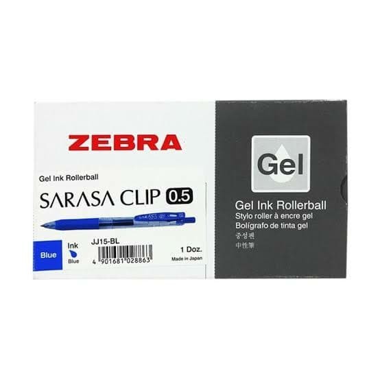 

[Promo]New Arrival Pulpen pen sarasa zebra clip gell 0.5 0.7 1.0 ( hitam & biru) - Biru, 1.0