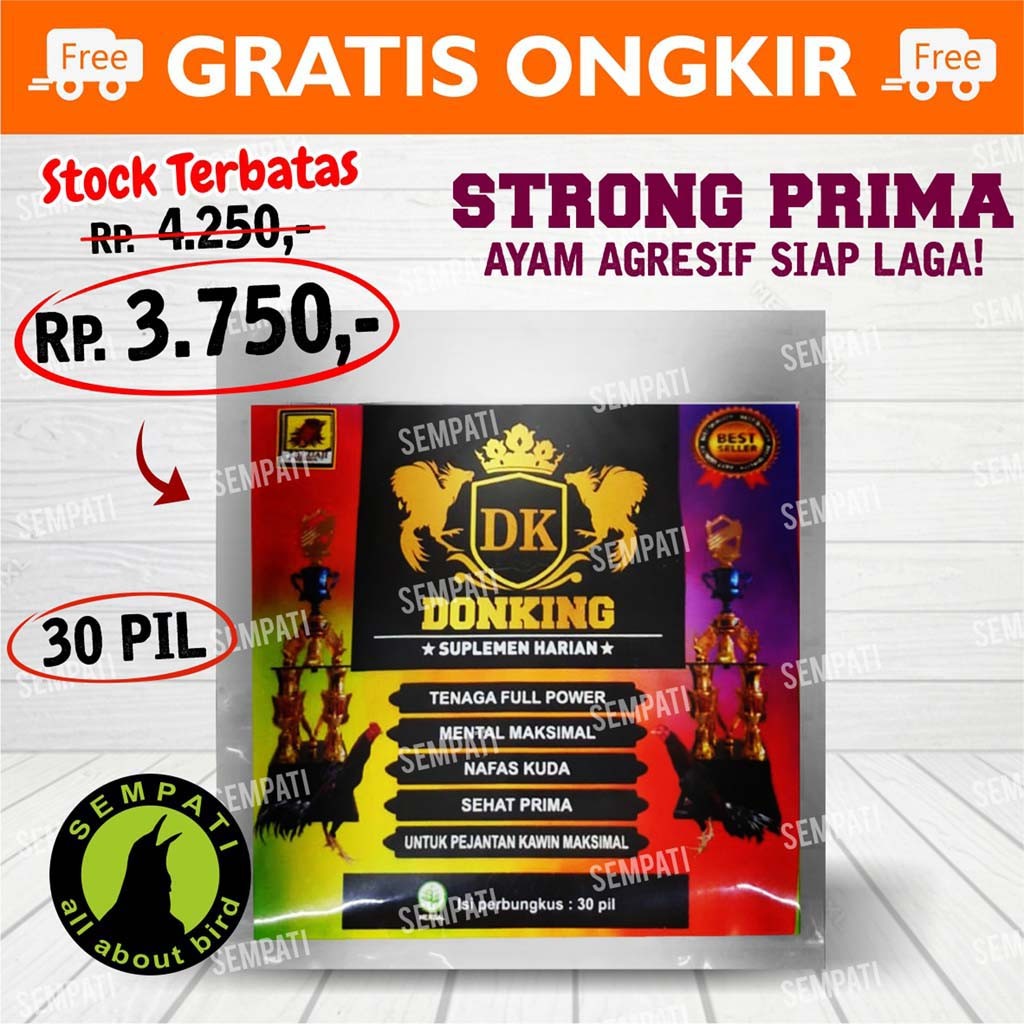 SEMPATI Jamu Ayam Donking Jalu Aji Ramuan Herbal Premium Suplemen Harian Jamu Ayam Jago Bangkok Jamu