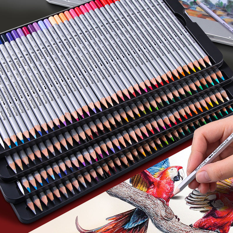 

Oil Pensil Warna 36/48/72 WaterColor/ Pencil Color Warna Minyak Penyimpanan kotak besi
