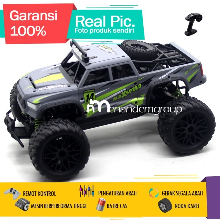 "E.SYO" - Mainan Mobil Remot Kontrol RC Offroad Climbing Sulong Jumbo 1/14 25KPH - Jeep Silver