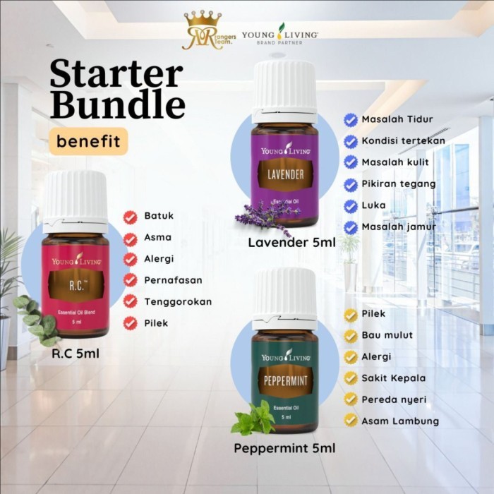essentials young living young essential living paket peppermint lavender rc 5ml original