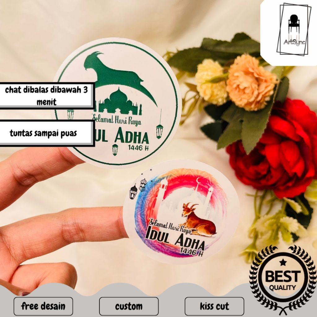 

Syncart 2-4 Sticker Hampers Eid Bulat Sticker Selamat Hari Raya Idul Adha Free Desain Custom