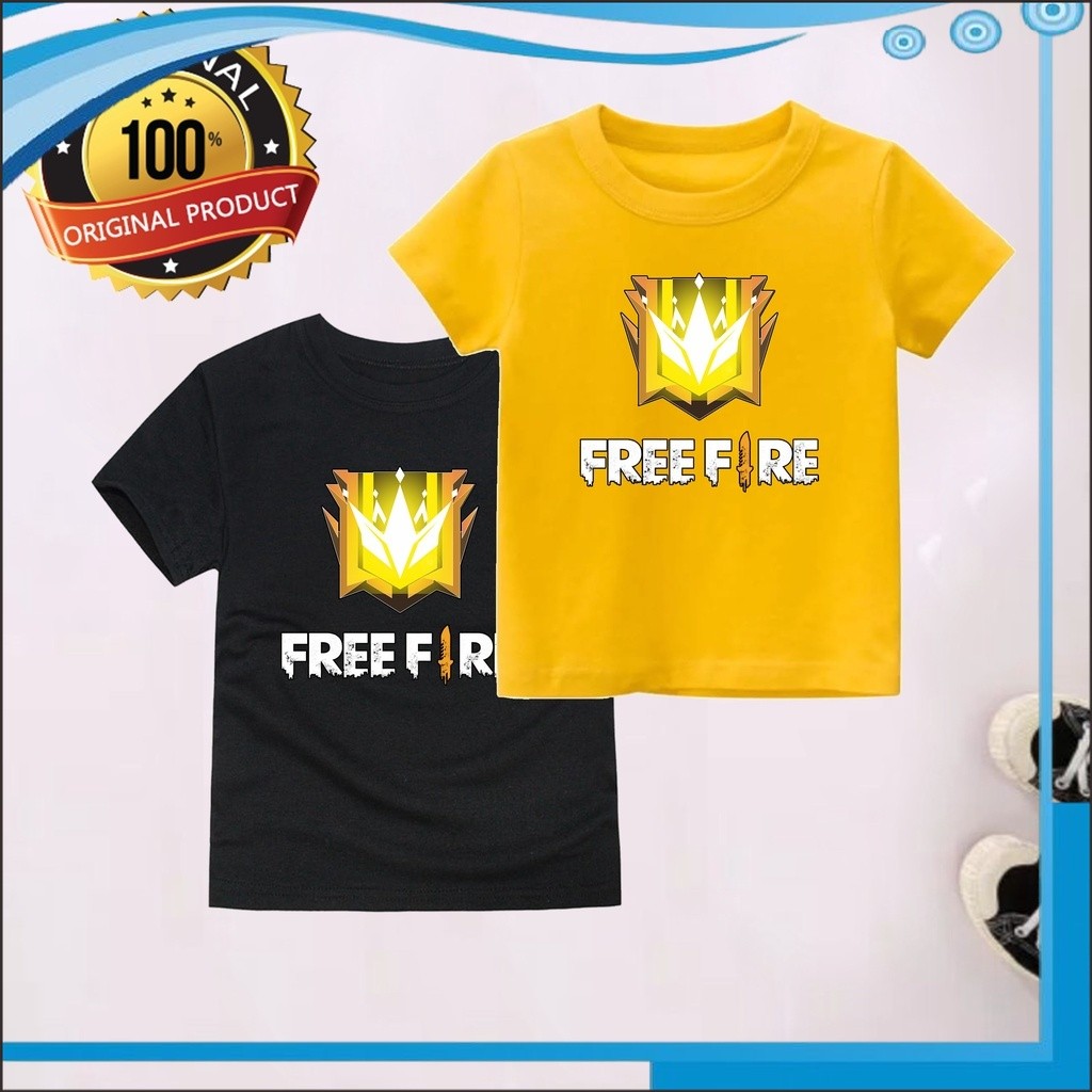 PS - Kaos Anak FF Motif Grand Master Baju Anak Free Fire Laki Laki Dan Perempuan Fashion Kids 17 A6