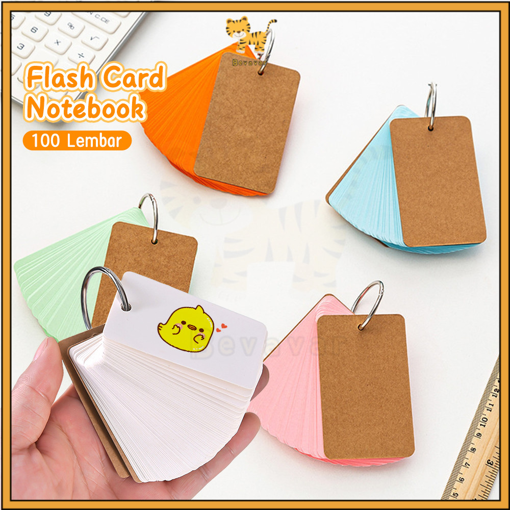 

ID Bevavar Flash Card Kartu Buku Kata Portabel Notepad Portabel