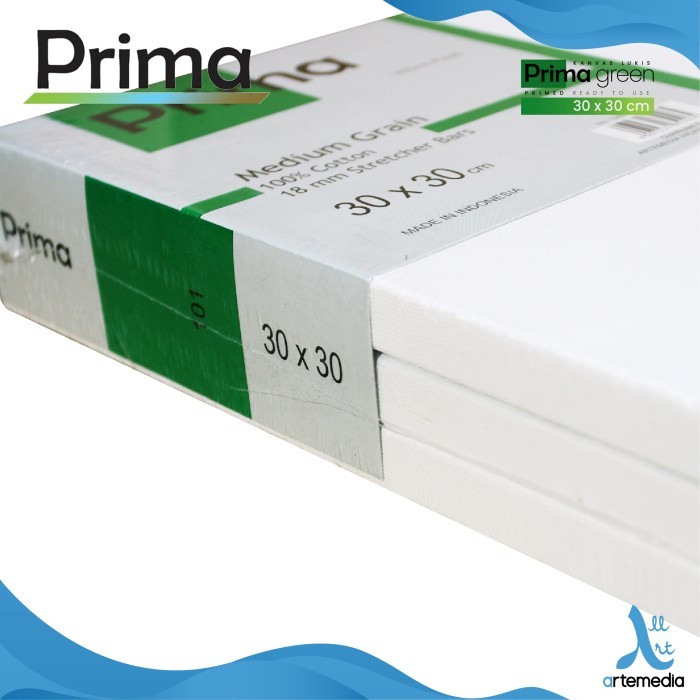 

promo -Kanvas Lukis Prima Green 30x30cm Value Set 3 Cotton Canvas