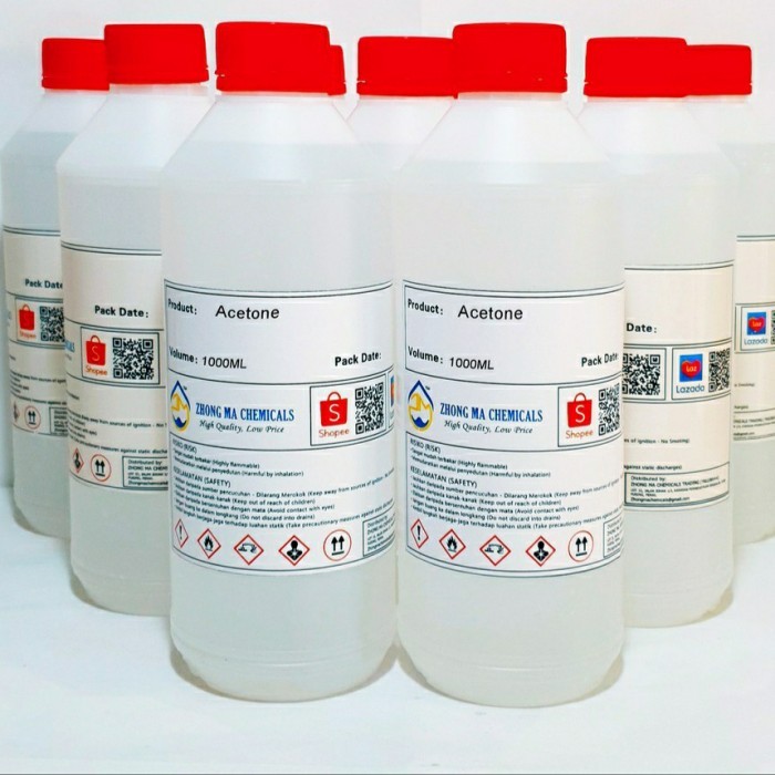 MURAH -Aseton / Propanon / Acetone / Dimetil Keton / CH3COCH3 95% / 1 Liter- 1.2.23