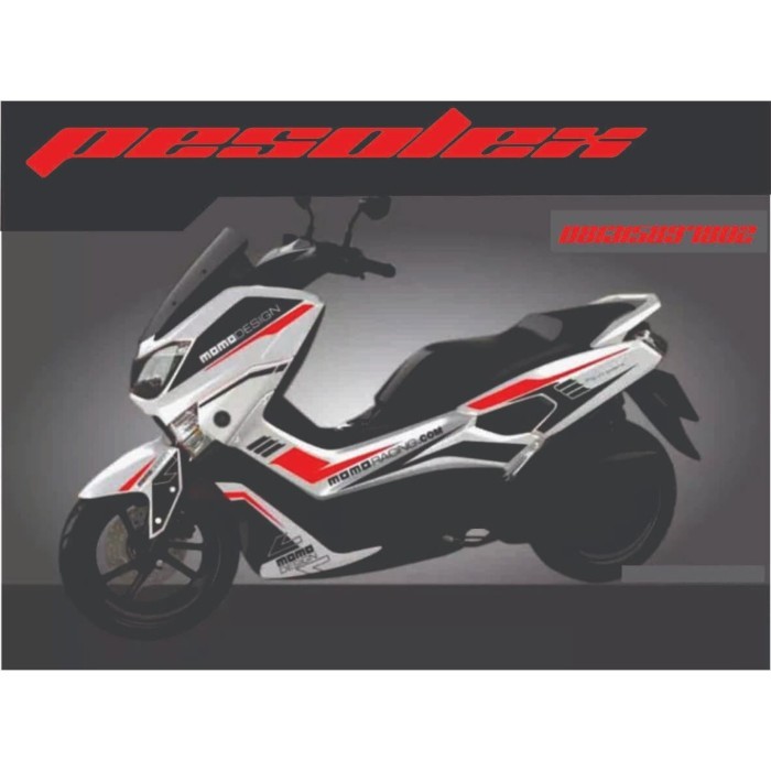 STIKER NMAX CUTTING STICKER NMAX STRIPING NMAX VARIASI NMAX - Merah