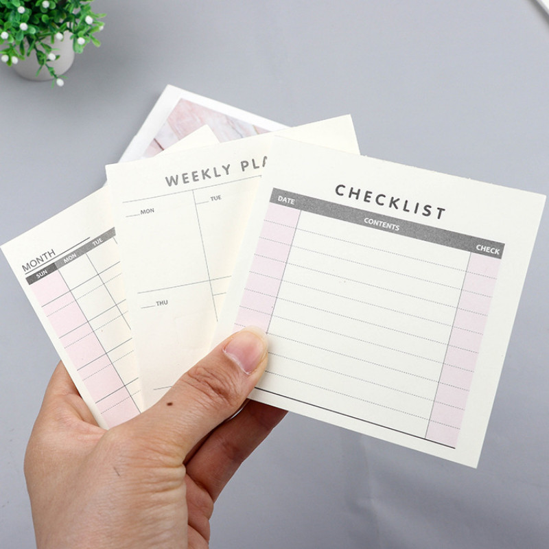 

60sheet Weekly Monthly Work Planner Book Diary Agenda Sticky Notes Notepad cheat sheet Office School Supplies Sticky Note