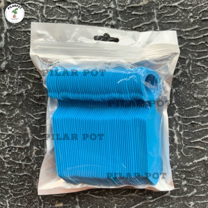 

New Collection label tag tanaman warna warni name tag bahan tebal - pack isi 50 pcs - Biru Muda