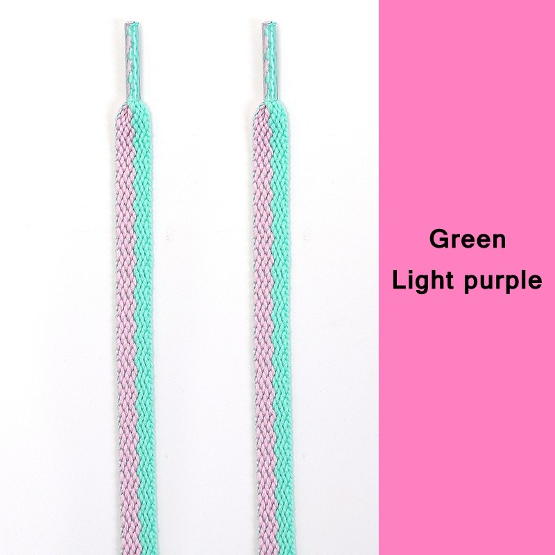 Two-color Flat Shoelaces Off Sneaker White Shoe Laces Precision Weaving For AF1 Shoelace Casual Shoe