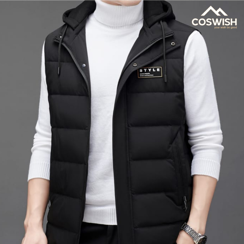 Rompi Pria Vest Puffer / Rompi Pria Casual / Rompi Parasut Tebal Pria Windproof / Rompi Tebal Pria