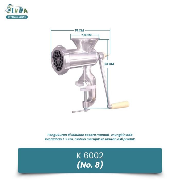 [TERLARIS] SINDA (COD) Kitchen Ware - Gilingan / Penggiling Daging Alumunium Meat Mincer Manual Kitc