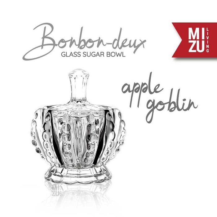 MIZU BONBON-DEUX Glass Sugar Bowl Glass Jar Sugar Jar Toples Kaca Kecil Toples Cemilan Kaca Tempat G