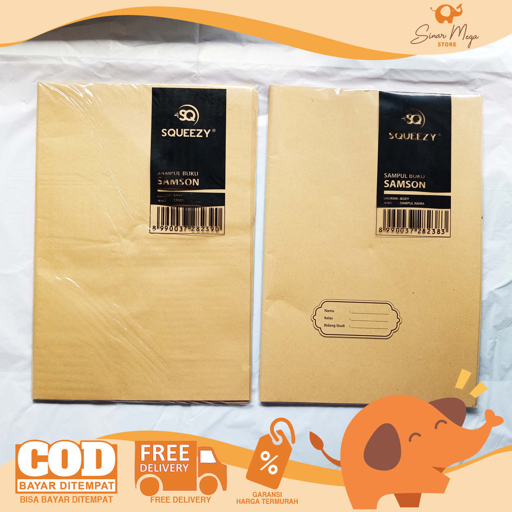 

SQUEEZY Sampul Buku Coklat BOXY Big Boss Campus Sampul Samson Isi 20