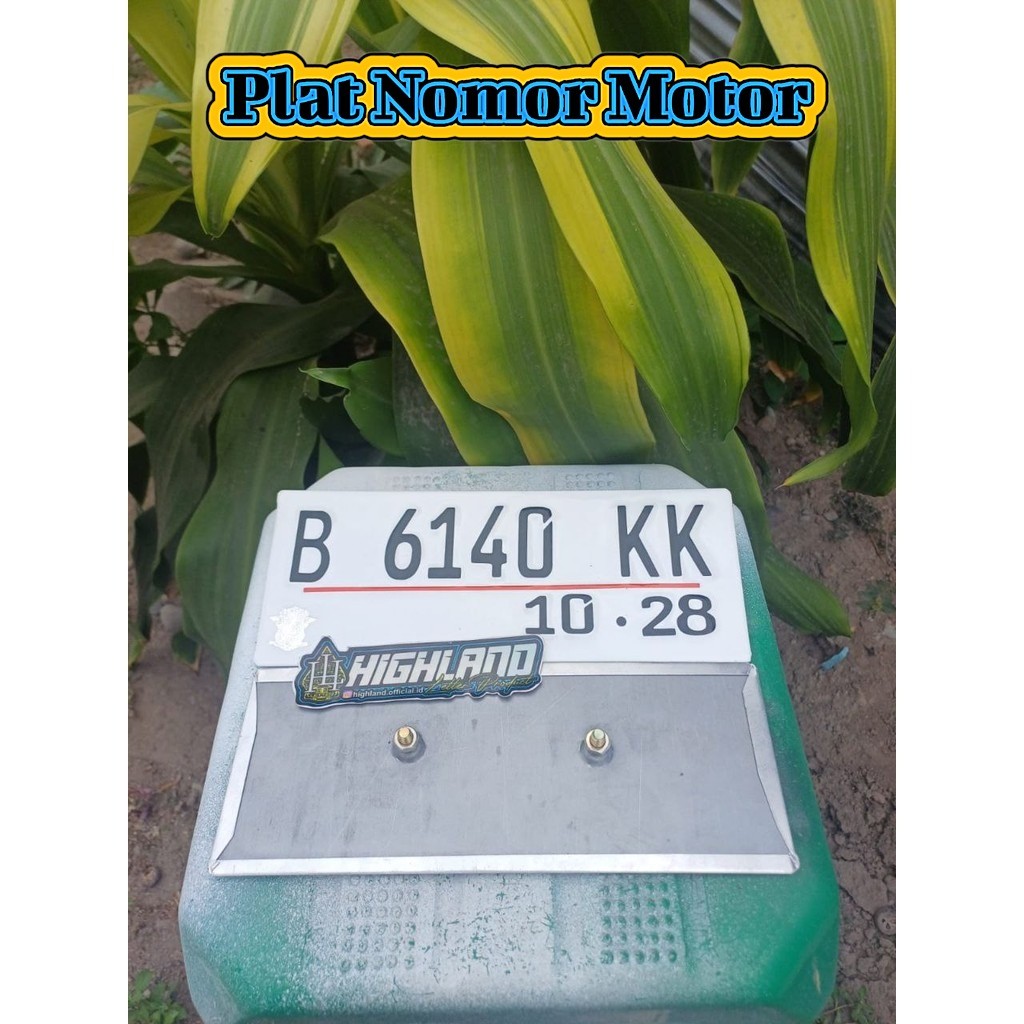 Bikin Plat Nomor Motor 1 Pasang Bebas Custom